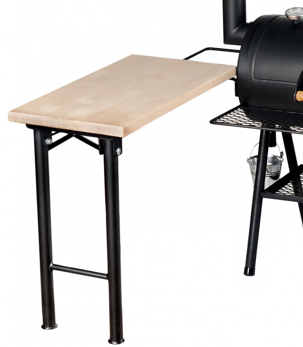 JOE´s BBQ Smoker Seitentisch mit massiver Holzplatte  