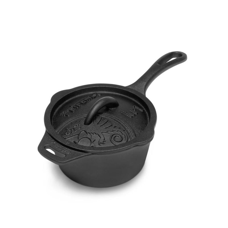 Gusseiserne Kasserolle mit Deckel kr2 