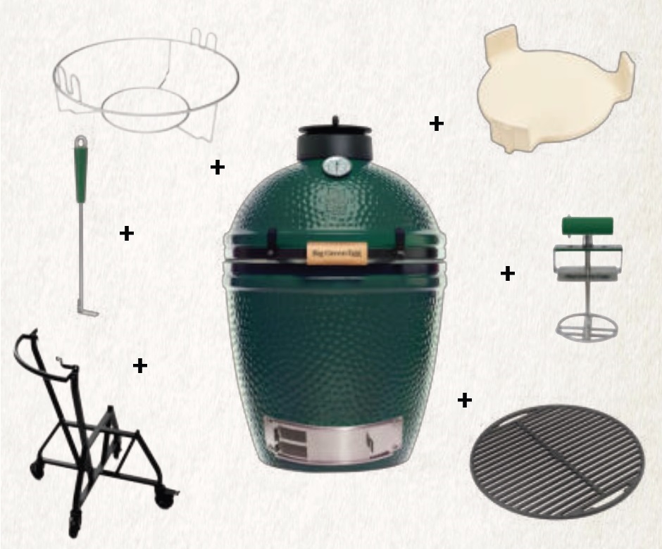 BIG GREEN EGG  Medium Set "Grillericoo EGGHEAD Deal"