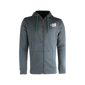 BIG GREEN EGG HOODIE WITH ZIPPER - DARK GREY - ME 